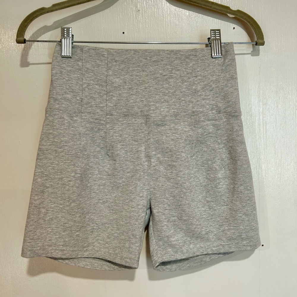 Gray Marled Bike Shorts